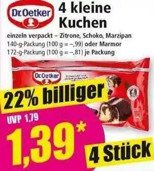 Norma Dr. Oetker 4 Kleine Kuchen Angebot