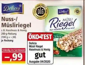 Norma Delicia Nuss- Müisliriegel Angebot