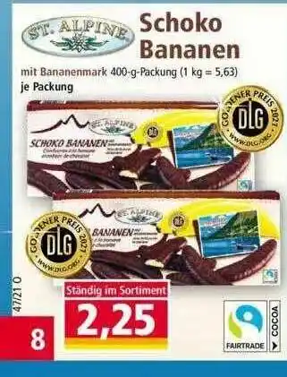 Norma St. Alpine Schoko Bananen Angebot