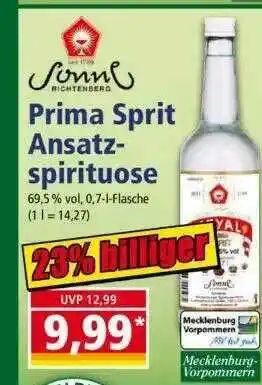 Norma Sonne Prima Sprit Ansatz-spirituose Angebot