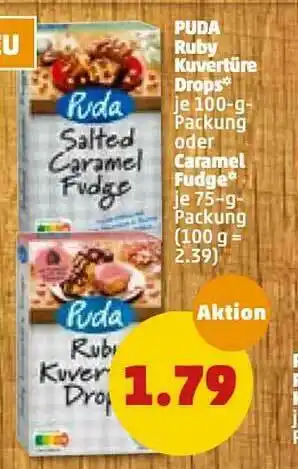 PENNY Puda Ruby Kuvertüre Drops Oder Caramel Fudge Angebot