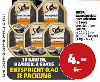 PENNY Sheba Sauce Spéciale Oder Selection In Sauce Angebot