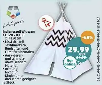 PENNY Indianerzelt Wigwam La Sports Angebot