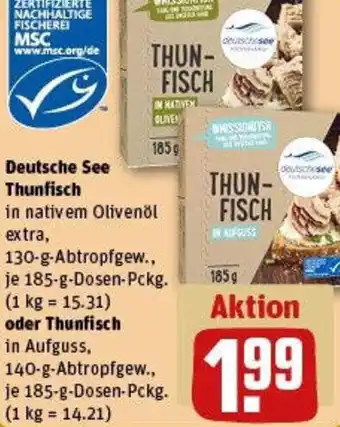 REWE Deutsche See Thunfisch oder Thunfisch Angebot