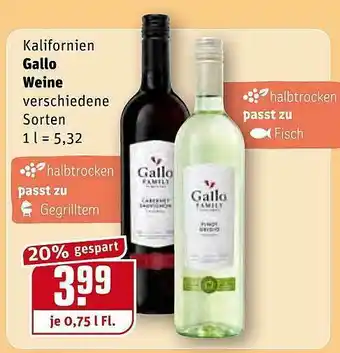 REWE Kaufpark Galo Weine Angebot