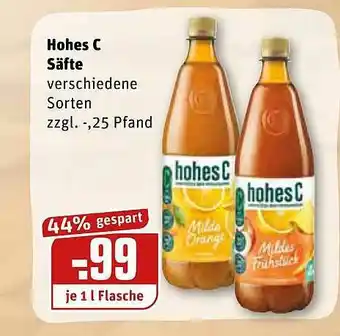 REWE Kaufpark Hohes C Säfte Angebot