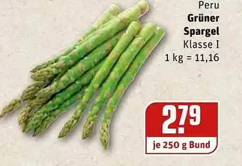 REWE Kaufpark Peru Grüner Spargel Angebot