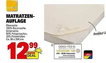 Scheck-in-Center Dekor Matratzenauflage Angebot