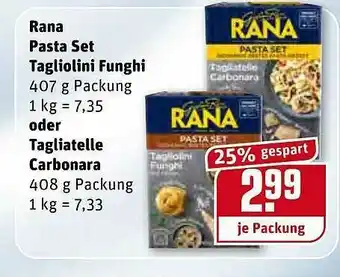 REWE Kaufpark Rana Pasta Set Tagliolini Funghi Oder Tagliatelle Carnonara Angebot