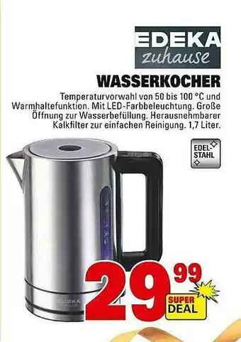 Scheck-in-Center Edeka Zuhause Wasserkocher Angebot