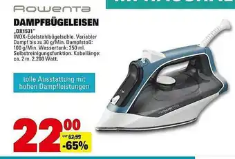 Scheck-in-Center Rowenta Dampfbügeleisen Dx1531 Angebot