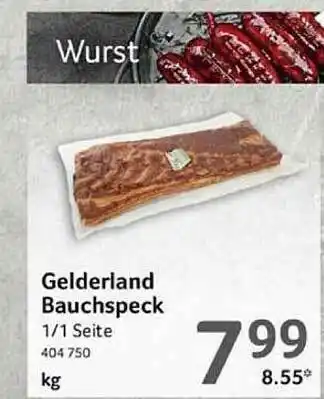 Selgros Gelderland Bauchspeck Angebot