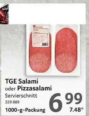 Selgros Tge Salami Oder Pizzasalami Angebot