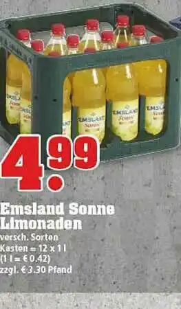 trinkgut Emsland Sonne Limonaden Angebot