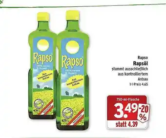 Wasgau Rapso Rapsöl Angebot