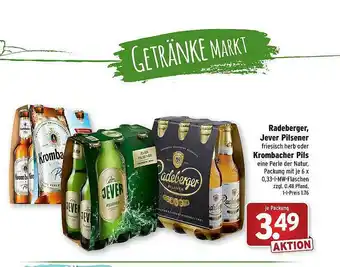 Wasgau Radeberger Jever Pilsener Oder Krombacher Pils Angebot