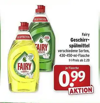 Wasgau Fairy Geschirr Spülmittel Angebot