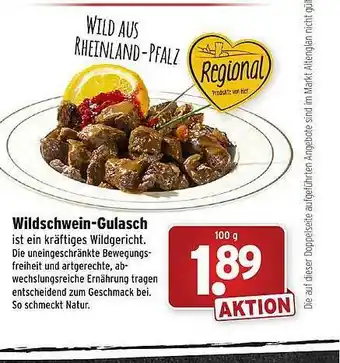 Wasgau Wildschwein-gulasch Angebot