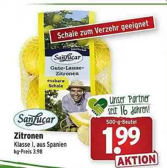 Wasgau Sanlucar Zitronen Angebot