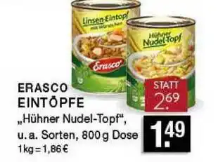 Edeka Zurheide Erasco Eintöpfe „hühner Nudel-topf“ Angebot