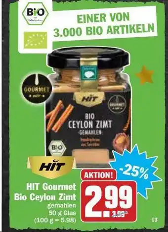 Hit Hit Gourmet Bio Ceylon Zimt Angebot