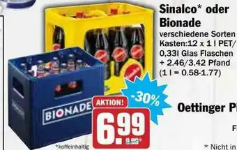 Hit Sinalco Oder Bionade Angebot