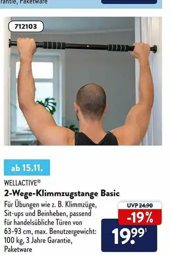 Aldi Nord Wellactive 2-wege-klimmzugstange Basic Angebot