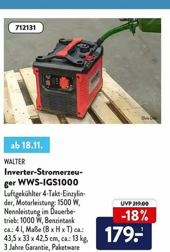 Aldi Nord Walter Inverter-stromerzeuger Wws-igs1000 Angebot