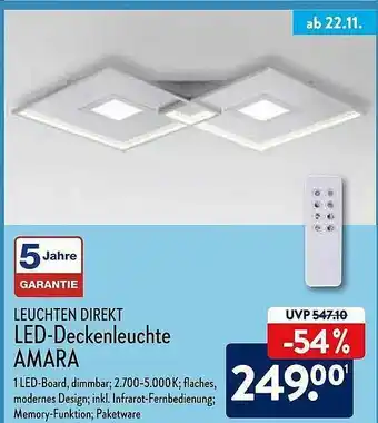 Aldi Nord Leuchten Direkt Led-deckenleuchte Amara Angebot