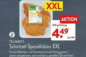 Aldi Nord Tillman's Schnitzel-spezialitäten XXL Angebot