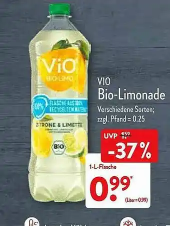 Aldi Nord Vio Bio-limonade Angebot