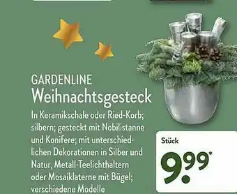 Aldi Nord Gardenline Weihnachtsgesteck Angebot