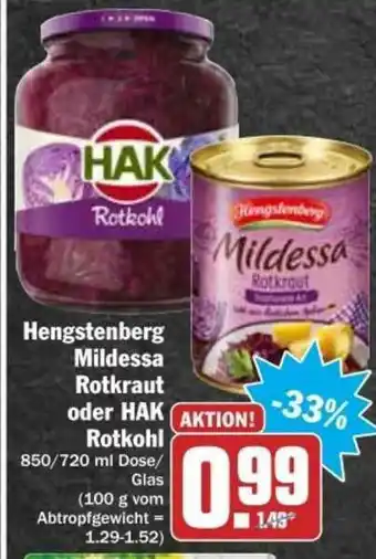 dodenhof Hengstenberg Mildessa Rotkraut Oder Hak Rotkohl Angebot