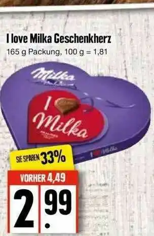 Edeka I Love Milka Geschenkherz Angebot