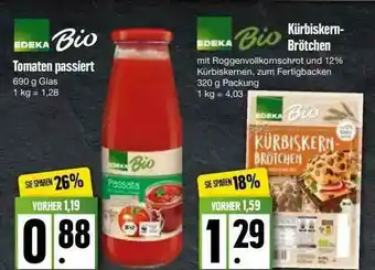 Edeka Edeka Bio Tomaren Passiert, Edeka Bio Kurbiskern Brotchen Angebot