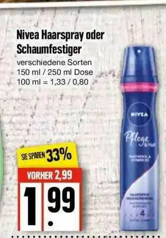 Edeka Nivea Haarspray Oder Schaumfestiger Angebot