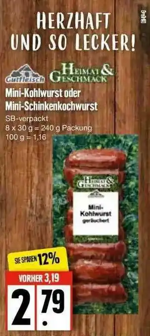 Edeka Gutfleisch Mini-kohlwurst Oder Mini-schinkenkochwurst Angebot