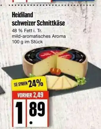 Edeka Heidiland Schweizer Schnittkäse Angebot