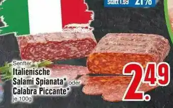 Edeka Senfter Italienische Salami Spianata Oder Calabra Piccante Angebot