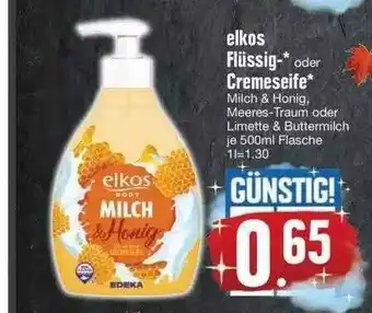 Edeka Elkos Flüssig Oder Cremeseife Angebot