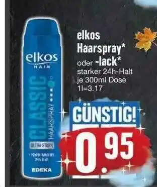 Edeka Elkos Haarspray Oder Lack Angebot