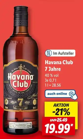Lidl Havana club 7 jahre Angebot