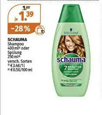 Müller Schauma Shampoo Oder Spülung Angebot