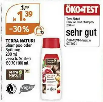 Müller Terra Naturi Shampoo Oder Spülung Angebot