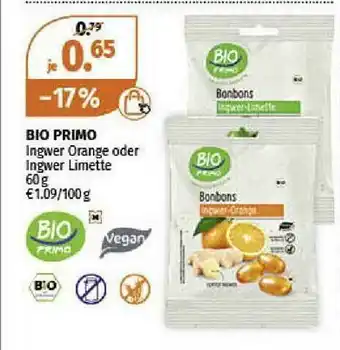 Müller Bio Primo Ingwer Orange Oder Ingwer Limette Angebot