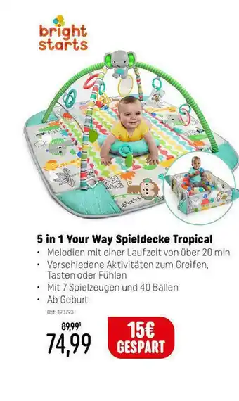 Smyths Toys Bright Starts 5in1 Your Way Spieldecke Tropical Angebot