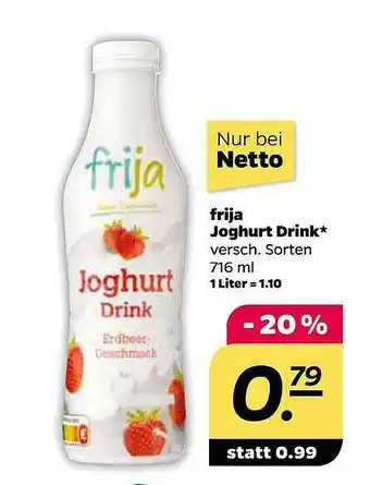 NETTO Frija Joghurt Drink Angebot