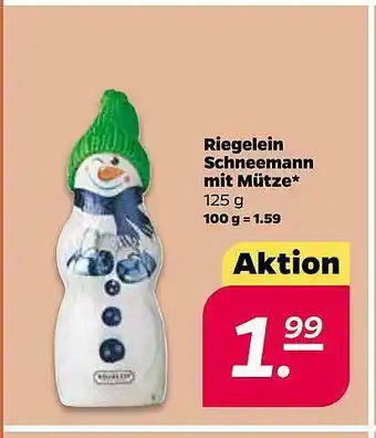 NETTO Riegelein Schneemann Mit Mütze Angebot