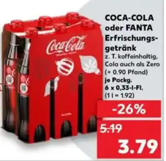 Kaufland COCA-COLA oder FANTA Erfrischungs- getränk Angebot