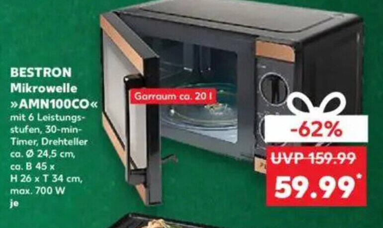 Bestron 700 Watt Microwave, Two-Piece Control Panel Produktbild-Vorschau 5